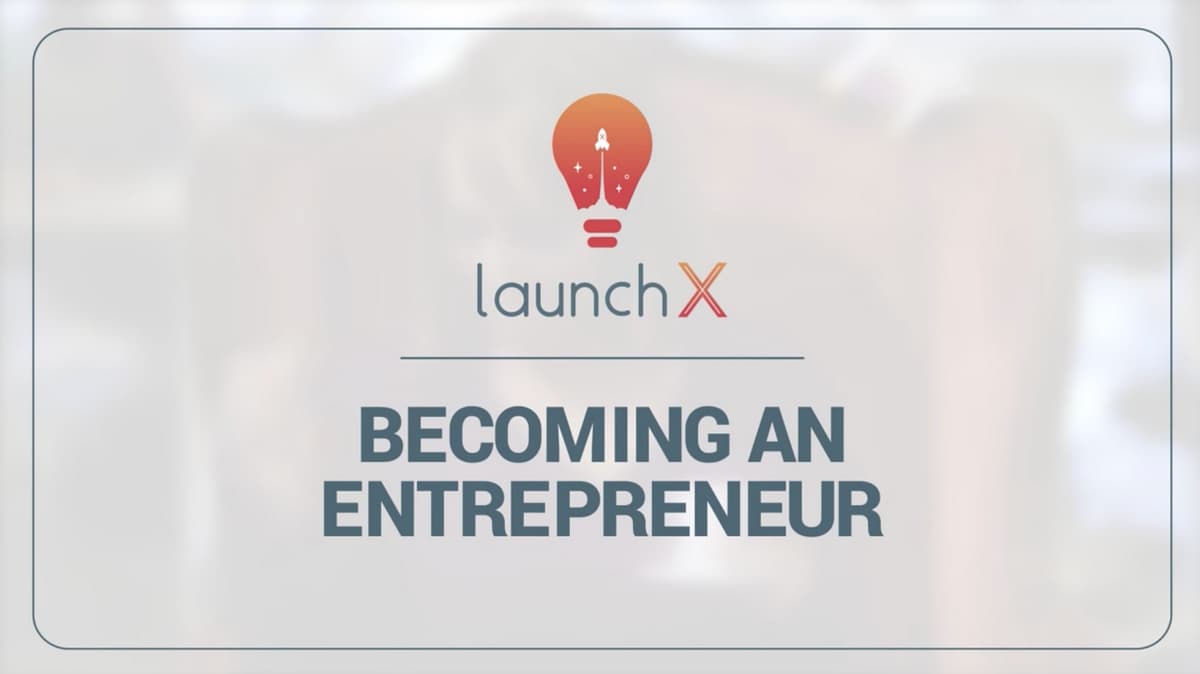 Becoming an Entrepreneur